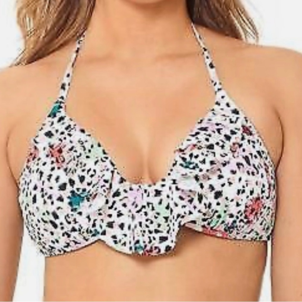 NWOT Salt + Cove Push-Up Trimmed Ruffle Bikini - M